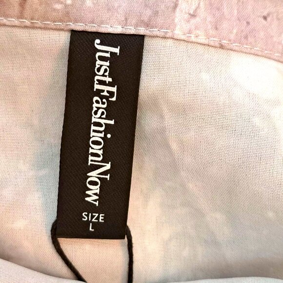 JUST FASHION NOW womens shirt BLOUSE top SIZE L Floral ART TO WEAR OFFICE ** NWT - Picture 7 of 8